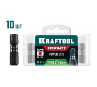 Ударные биты Impact TX 40, 25 мм, 10 шт. KRAFTOOL 26195-40-25-S10