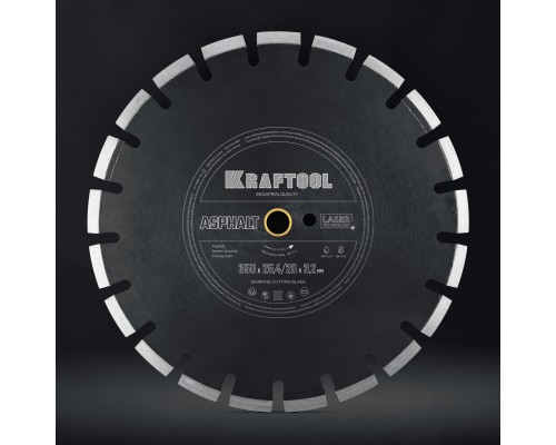 Алмазный диск ASPHALT 350 мм (25.4/20 мм, 12х3.2 мм) KRAFTOOL 36687-350_z01