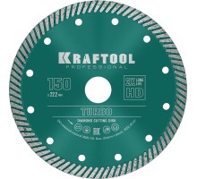 Сегментированный алмазный диск Turbo, 150 мм (22.2 мм, 10x2.4 мм) KRAFTOOL 36682-150
