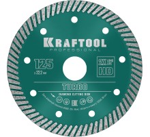 Сегментированный алмазный диск Turbo, 125 мм (22.2 мм, 10x2.4 мм) KRAFTOOL 36682-125