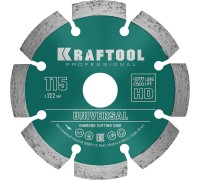 Алмазный диск LASER-UNIVERSAL 115 мм (22.2 мм, 10х2.2мм) KRAFTOOL 36680-115