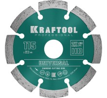 Алмазный диск LASER-UNIVERSAL 115 мм (22.2 мм, 10х2.2мм) KRAFTOOL 36680-115