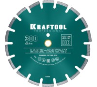 Алмазный диск LASER-ASPHALT 300 мм (25.4/20 мм, 10х3.2 мм) KRAFTOOL 36687-300