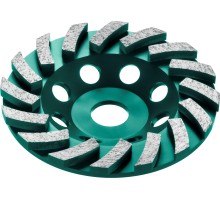 Сегментная алмазная шлифовальная чашка INDUSTRIAL Turbo, d 125 мм KRAFTOOL 33368-125