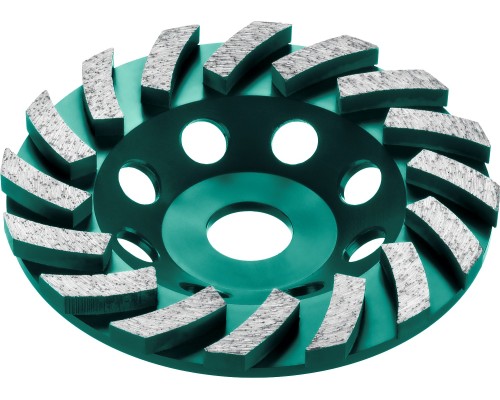 Сегментная алмазная шлифовальная чашка INDUSTRIAL Turbo, d 125 мм KRAFTOOL 33368-125