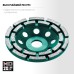 Двухрядная алмазная шлифовальная чашка INDUSTRIAL Double, d 125 мм KRAFTOOL 33369-125