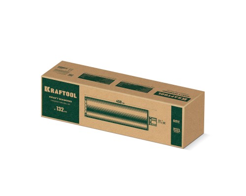 Алмазная коронка по железобетону DIAMOND 132 мм (450 мм, 1 1/4", лазерная сварка сегментов) KRAFTOOL 29825-132