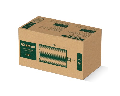 Алмазная коронка по железобетону DIAMOND 250 мм (450 мм, 1 1/4", лазерная сварка сегментов) KRAFTOOL 29825-250