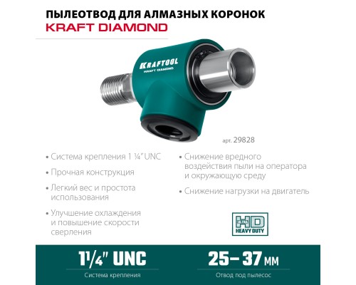 Пылеотвод для алмазных коронок 1 1/4" KRAFTOOL 29828