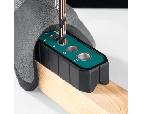 Кондуктор для сверления под углом 45° и 90° Woodsniper 121, 6 отверстий 4-12 мм KRAFTOOL 30073