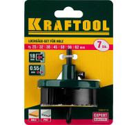 Наборная кольцевая пила по дереву 7 шт., (25-32-38-45-50-56-62x18 мм) KRAFTOOL 29580-H7-18