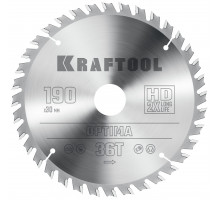 Пильный диск по дереву Optima, 190x30 мм, 36Т KRAFTOOL 36951-190-30