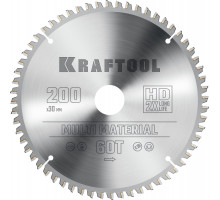 Пильный диск по алюминию Multi Material, 200x30 мм, 60Т KRAFTOOL 36953-200-30