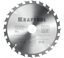 Пильный диск по дереву Fast, 200x30 мм, 24Т KRAFTOOL 36950-200-30