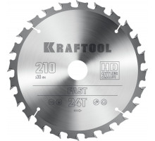 Пильный диск по дереву Fast, 210x30 мм, 24Т KRAFTOOL 36950-210-30