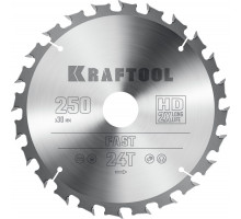 Пильный диск по дереву Fast, 250x30 мм, 24Т KRAFTOOL 36950-250-30