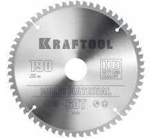 Пильный диск по алюминию Multi Material, 190x30 мм, 60Т KRAFTOOL 36953-190-30