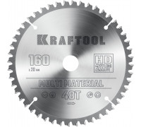 Пильный диск по алюминию Multi Material, 160x20 мм, 48Т KRAFTOOL 36953-160-20