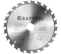 Пильный диск по дереву Fast, 190x20 мм, 24Т KRAFTOOL 36950-190-20