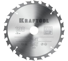 Пильный диск по дереву Fast, 190x20 мм, 24Т KRAFTOOL 36950-190-20