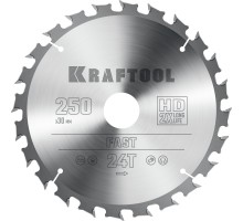 Пильный диск по дереву Fast, 250x30 мм, 24Т KRAFTOOL 36950-250-30