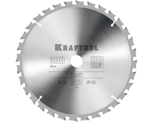 Пильный диск по дереву Fast, 300x30 мм, 32Т KRAFTOOL 36950-300-30