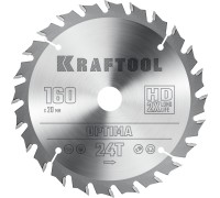 Пильный диск по дереву Optima, 160x20 мм, 24Т KRAFTOOL 36951-160-20