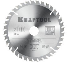 Пильный диск по дереву Optima, 200x30 мм, 36Т KRAFTOOL 36951-200-30