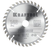 Пильный диск по дереву Precision, 140x20 мм, 36Т KRAFTOOL 36952-140-20