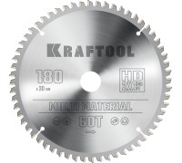Пильный диск по алюминию Multi Material, 180x30 мм, 60Т KRAFTOOL 36953-180-30