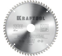 Пильный диск по алюминию Multi Material, 200x30 мм, 60Т KRAFTOOL 36953-200-30