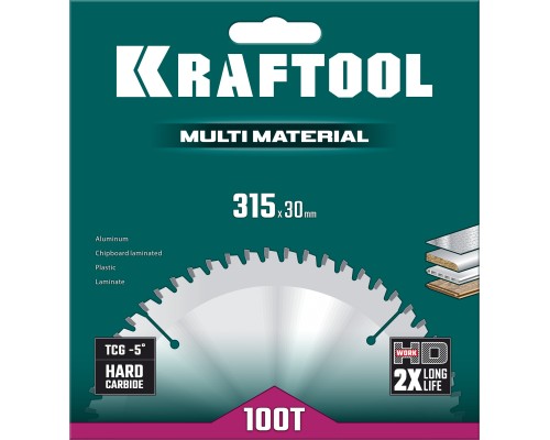 Пильный диск по алюминию Multi Material, 315x30 мм, 96Т KRAFTOOL 36953-315-30