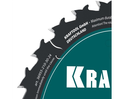 Диск пильный по дереву Slim wood cut 210x30x1.8 мм, 24Т KRAFTOOL 36955-210-30-24