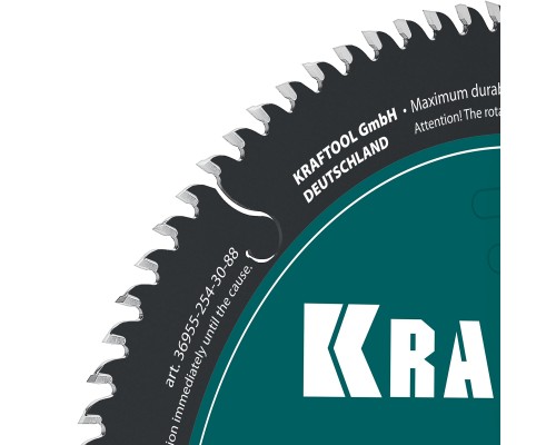 Диск пильный по дереву Slim wood cut 254x30x2.0 мм, 88Т KRAFTOOL 36955-254-30-88