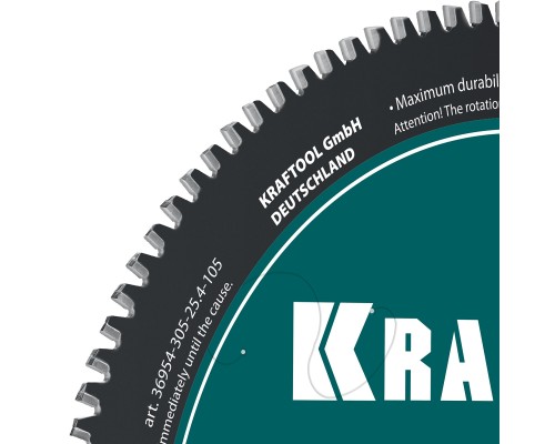 Диск пильный по металлу и стали Metal Cut 305x25.4 мм, 105Т KRAFTOOL 36954-305-25.4-105