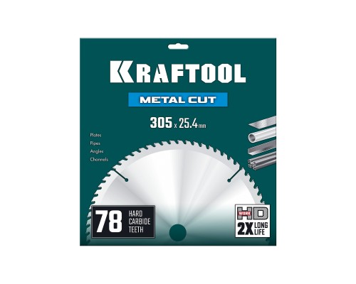 Диск пильный по металлу и стали Metal Cut 305x25.4 мм, 78Т KRAFTOOL 36954-305-25.4-78