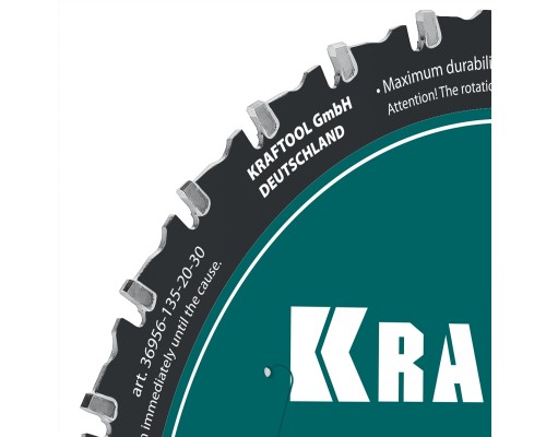 Диск пильный тонкий рез металла Ultra-Slim Metal Cut 135x20x1.1 мм, 30Т KRAFTOOL 36956-135-20-30