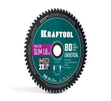 Диск пильный по дереву Slim multi cut 210x30x1.8 мм, 80Т KRAFTOOL 36957-210-30-80
