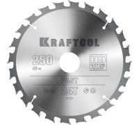 Пильный диск по дереву Fast, 250x30 мм, 24Т KRAFTOOL 36950-250-30