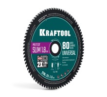 Диск пильный по дереву Slim multi cut 216x30x1.8 мм, 80Т KRAFTOOL 36957-216-30-80