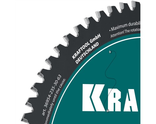 Диск пильный по металлу и стали Metal Cut 235x30 мм, 63Т KRAFTOOL 36954-235-30-63