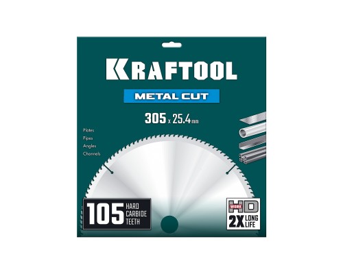 Диск пильный по металлу и стали Metal Cut 305x25.4 мм, 105Т KRAFTOOL 36954-305-25.4-105