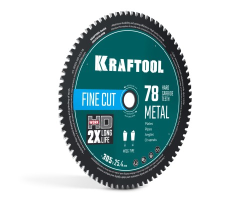 Диск пильный по металлу и стали Metal Cut 305x25.4 мм, 78Т KRAFTOOL 36954-305-25.4-78