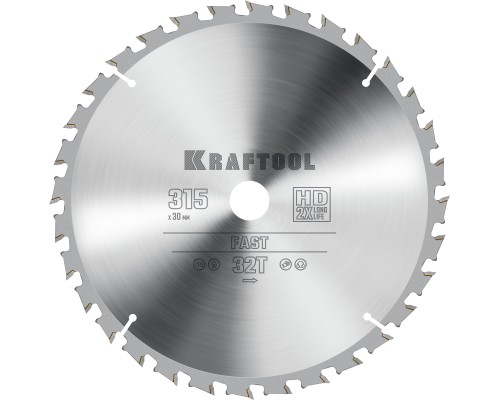 Пильный диск по дереву Fast, 315x30 мм, 32Т KRAFTOOL 36950-315-30
