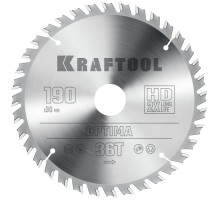 Пильный диск по дереву Optima, 190x30 мм, 36Т KRAFTOOL 36951-190-30