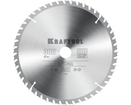 Пильный диск по дереву Optima, 300x32 мм, 48Т KRAFTOOL 36951-300-32