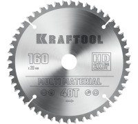 Пильный диск по алюминию Multi Material, 160x20 мм, 48Т KRAFTOOL 36953-160-20