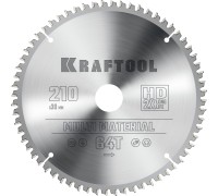 Пильный диск по алюминию Multi Material, 210x30 мм, 64Т KRAFTOOL 36953-210-30