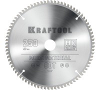 Пильный диск по алюминию Multi Material, 250x30 мм, 80Т KRAFTOOL 36953-250-30