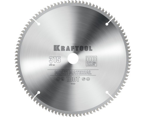 Пильный диск по алюминию Multi Material, 315x30 мм, 96Т KRAFTOOL 36953-315-30